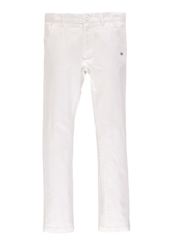 Белые кэжуал демисезонные со средней талией брюки MEK