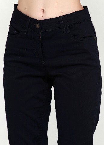 Темно-синие кэжуал демисезонные зауженные брюки BRANDTEX CLASSIC