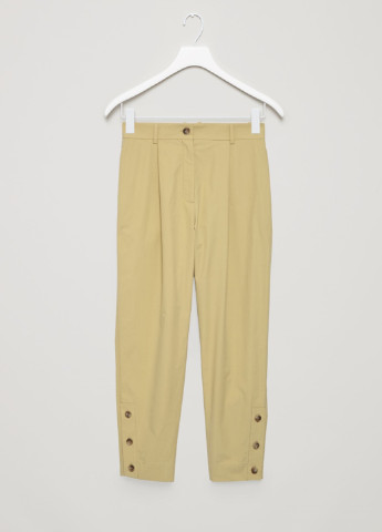 Бледно-желтые кэжуал демисезонные прямые брюки Cos