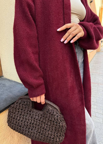 Бордовый демисезонный кардиган No Brand