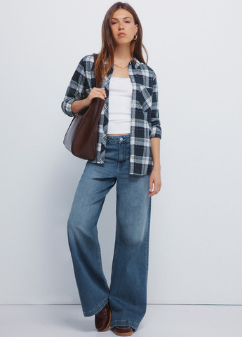 Темно-зеленая кэжуал рубашка в клетку Springfield