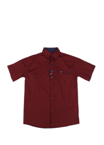 Бордовая кэжуал рубашка Redpolo