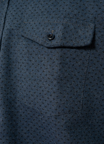 Темно-синяя кэжуал рубашка в горошек Time of Style