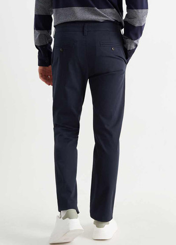 Темно-синие кэжуал демисезонные зауженные брюки C&A