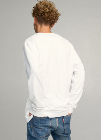 Белый світшот чоловічий oversize /no flis/ YAPPI рисунок (254557765)