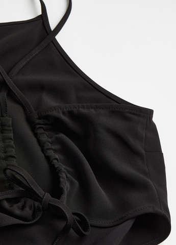Комбінезон H&M комбінезон-брюки однотонний чорний кежуал поліестер