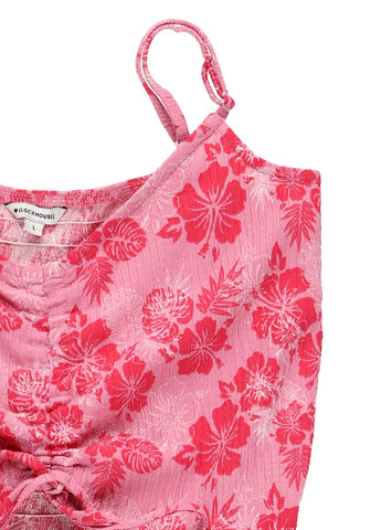 Комбинезон C&A комбинезон-шорты цветочный розовый кэжуал полиэстер