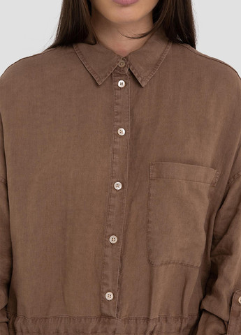 Бежевое кэжуал платье рубашка Replay однотонное