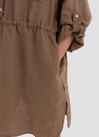 Бежевое кэжуал платье рубашка Replay однотонное