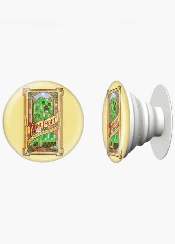 Попсокет (Popsockets) тримач для смартфону Майнкрафт (Minecraft) (8754-1178) Чорний MobiPrint (216748474)