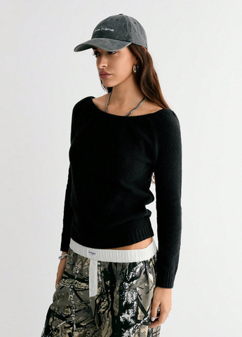 Чорний демісезонний джемпер джемпер SHEIN