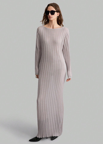 Сіра кежуал сукня силуетна, сукня светр SHEIN однотонна