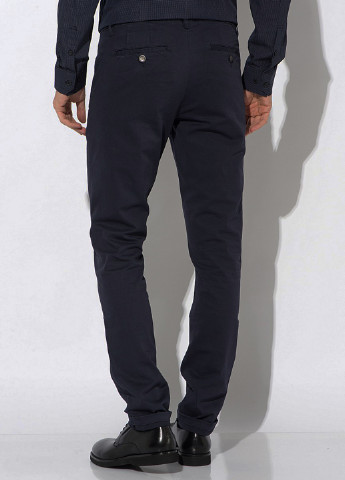 Темно-синие кэжуал демисезонные со средней талией брюки Calvin Klein