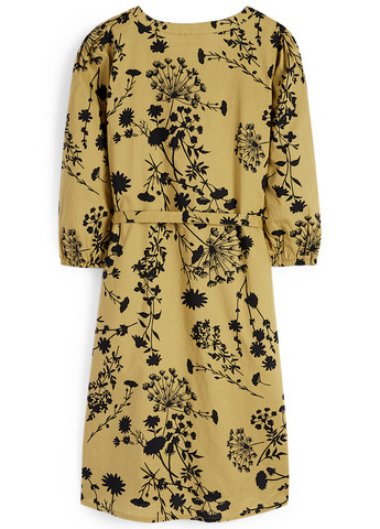 Песочное кэжуал платье для беременных а-силуэт C&A с цветочным принтом