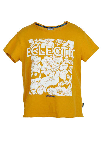 Оранжевая летняя футболка с коротким рукавом Gulliver
