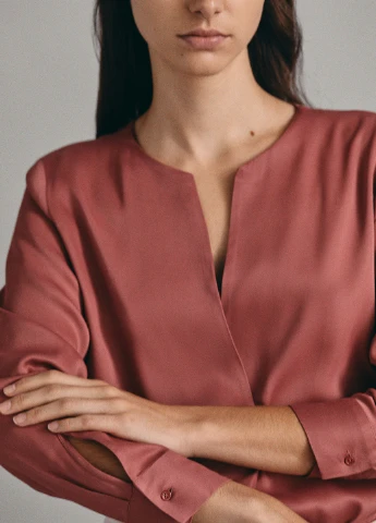 Рожева блуза Massimo Dutti