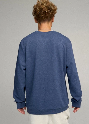 Синий свитшот мужской oversize /no flis/ YAPPI (252385810)