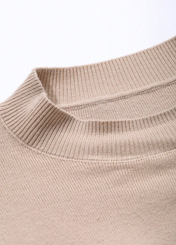 Бежевый демисезонный комплект (платье, накидка) SHEIN