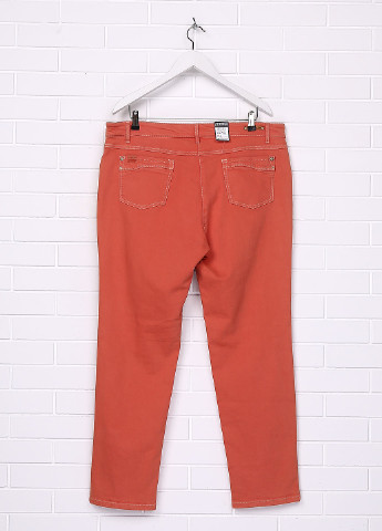 Оранжевые кэжуал демисезонные прямые брюки Zerres