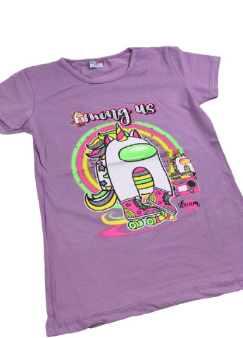 Бузкова літня футболка для дівчинки (5шт\упак) Turkey