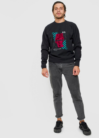 Черный свитшот мужской YAPPI рисунок (250563660)