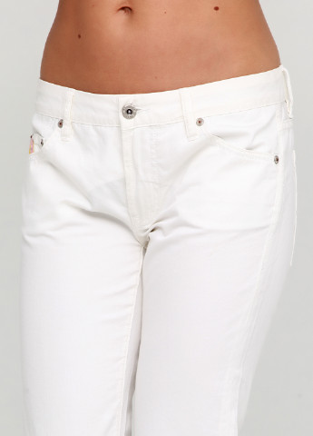 Белые кэжуал демисезонные прямые брюки Parasuco