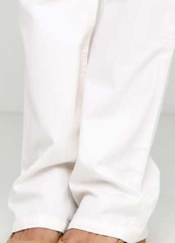Белые кэжуал демисезонные прямые брюки Parasuco