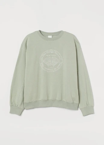 Фісташковий світшот H&M малюнок (252628919)