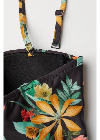Черный летний купальник H&M