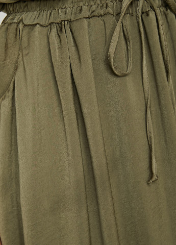 Оливковое кэжуал платье клеш KOTON однотонное