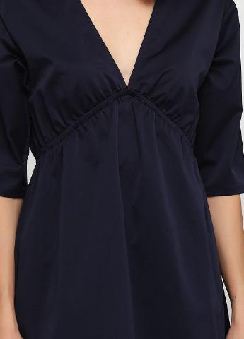 Темно-синее кэжуал платье в стиле ампир H&M однотонное