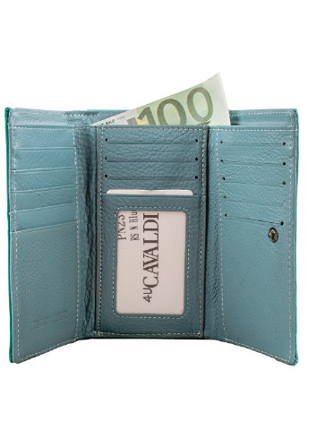 Жіночий шкіряний гаманець 14,5х8,5х3 см 4U Cavaldi (206211807)