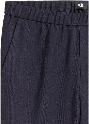 Темно-синие кэжуал демисезонные зауженные брюки H&M