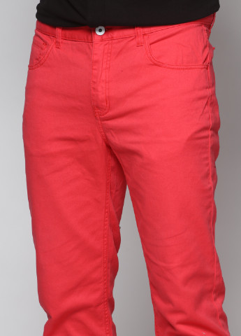 Бледно-красные кэжуал летние прямые брюки Win Win