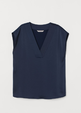 Темно-синя літня блуза H&M
