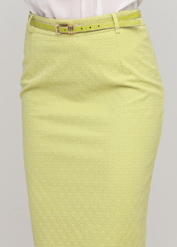 Салатовая кэжуал однотонная юбка Sassofono Club карандаш