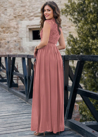 Рожево-лілова святковий, вечірня сукня кльош SHEIN однотонна