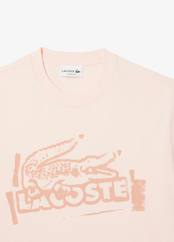 Бледно-розовая футболка Lacoste