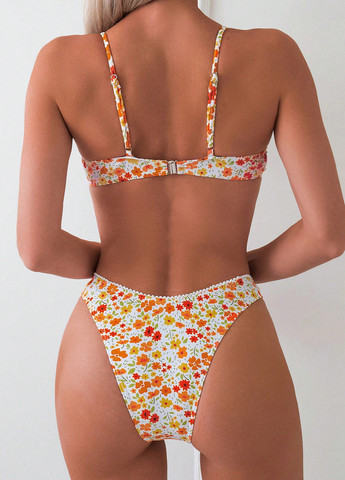 Комбінований літній купальник (бюстгалтер, трусики) роздільний SHEIN