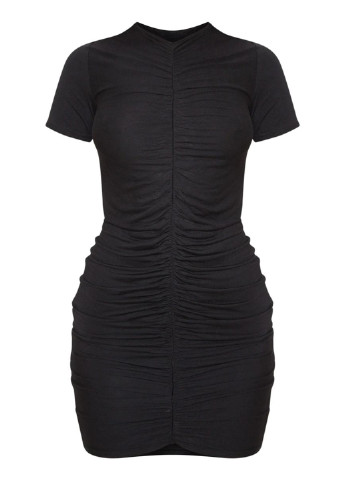 Чорна кежуал сукня сукня-футболка PrettyLittleThing однотонна