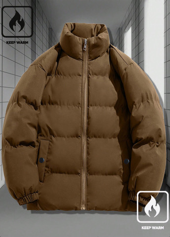 Коричнева демісезонна куртка SHEIN