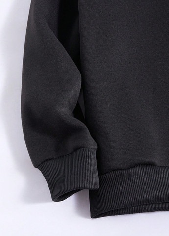 SHEIN худи новогодний черный кэжуал полиэстер