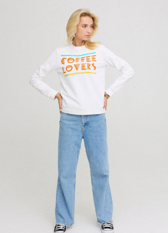 Білий світшот жіночій basic /no flis/ YAPPI (254658698)