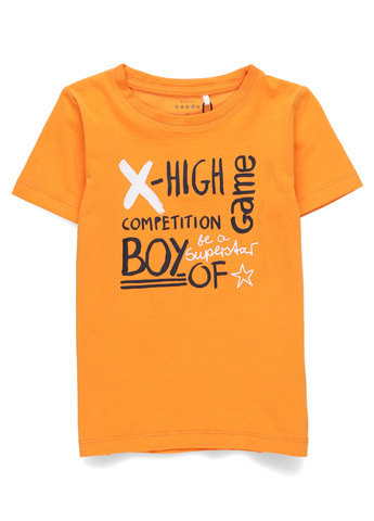 Оранжевая летняя футболка Name it