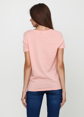 Розовая летняя футболка Vero Moda