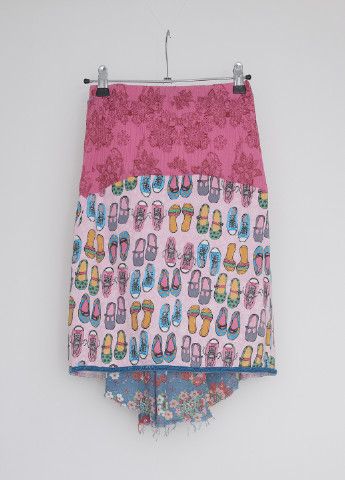 Розовая кэжуал с абстрактным узором юбка Nolita миди