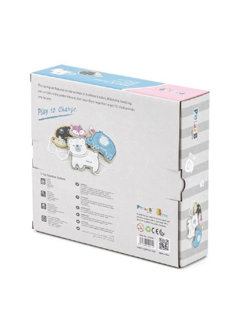 Развивающая игрушка Шнуровка PolarB Зверята 4 шт. (44044) Viga Toys (254068528)