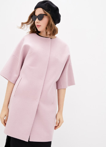 Розовое демисезонное Пальто однобортное Florens