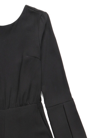 Комбинезон H&M комбинезон-брюки однотонный чёрный кэжуал полиэстер