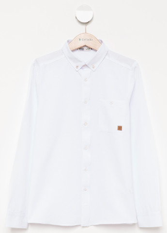 Белая кэжуал рубашка DeFacto с длинным рукавом
